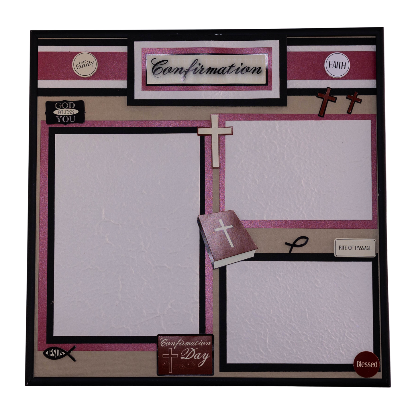 Faith Themed Scrapbook Page Frame