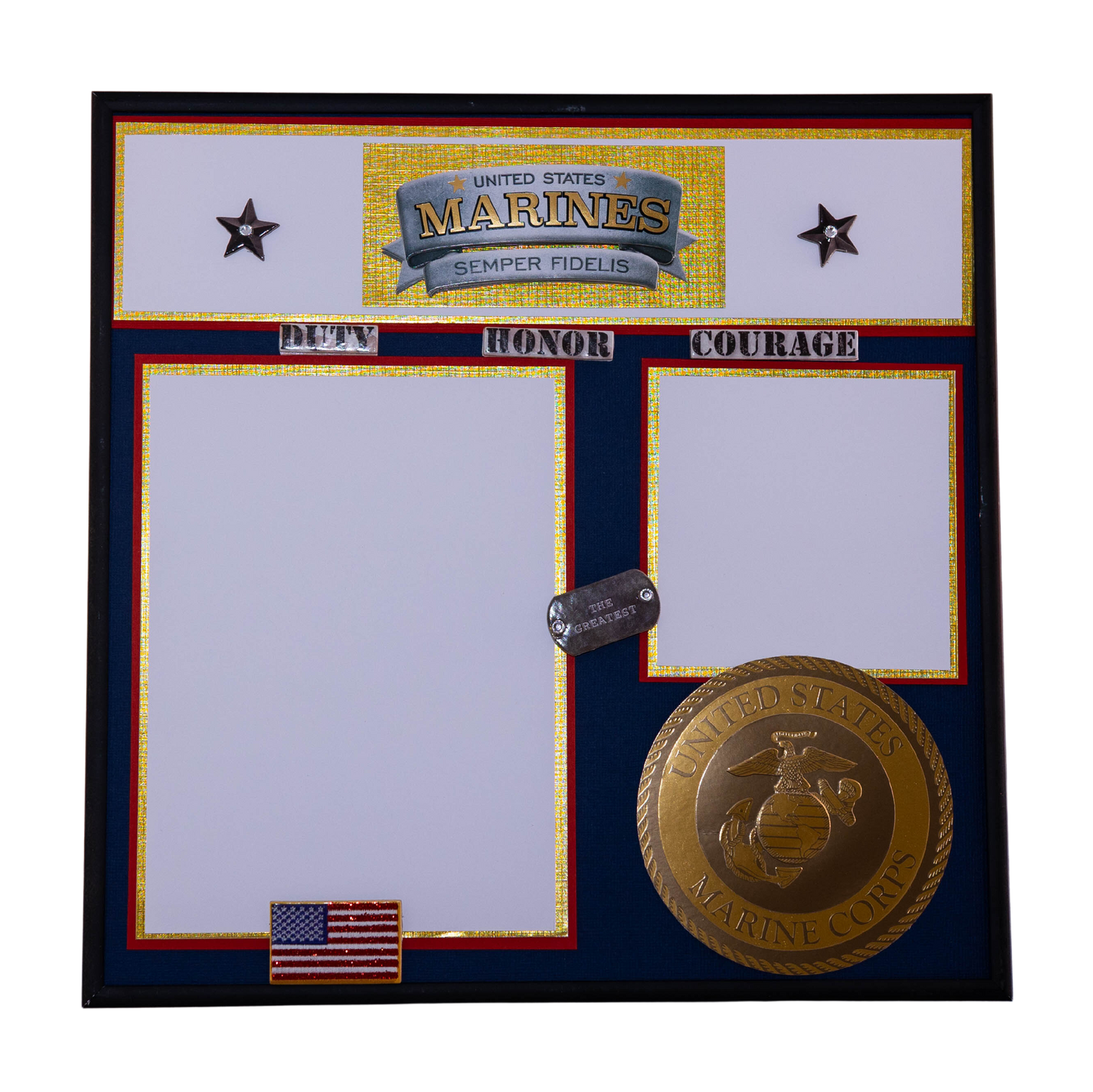 Military Themed Scrapbook Page Frame